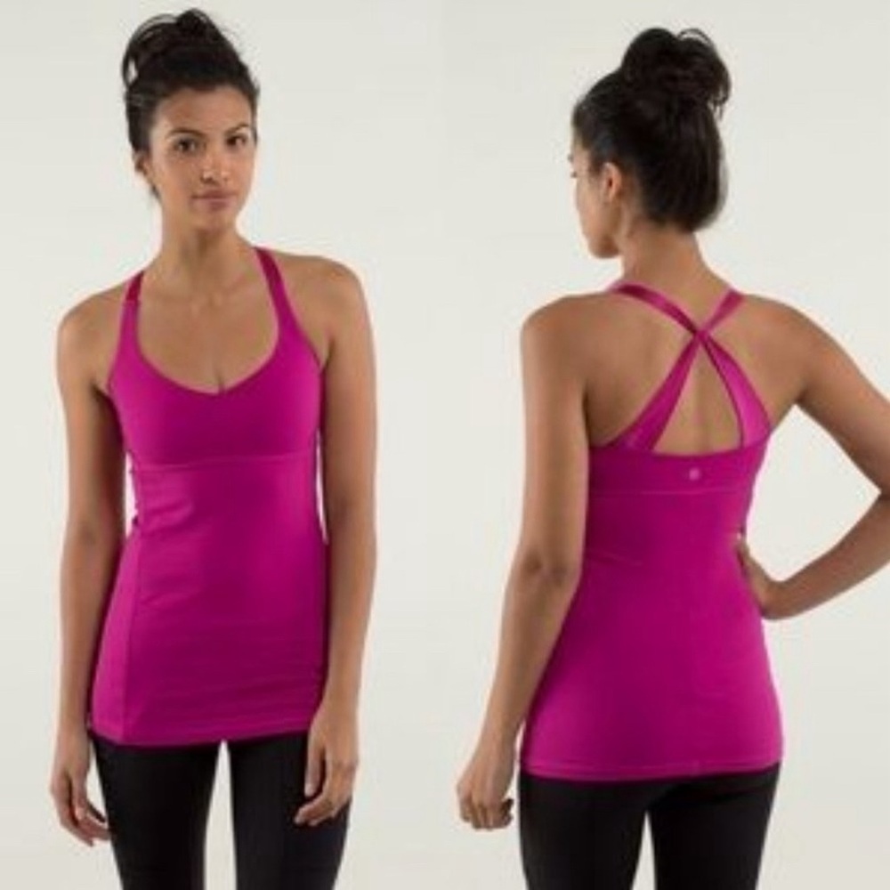 Lululemon Practice Daily tank top sz 8 Color: raspberry